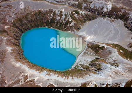 November 2007 - Luftbild der Kratersee im Tongariro vulkanischen Komplex, Neuseeland. Stockfoto