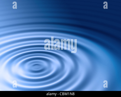 Wasserwellen auf blauem Hintergrund Stockfoto