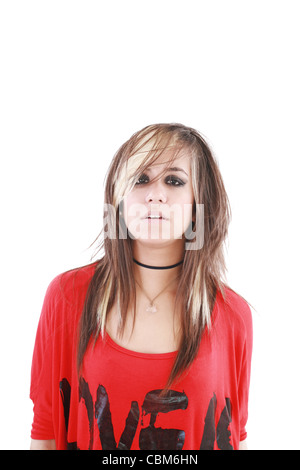 Gotische Frau. Emo oder Goth junge Frau Stockfoto