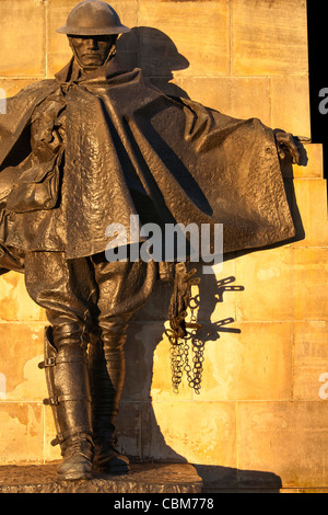 Die Fahrer und Scheibenwischer Memorial Statue in Melbourne Australien lebt verloren bei den kämpfen bei Ypern, WW1 Anzac Tag Stockfoto