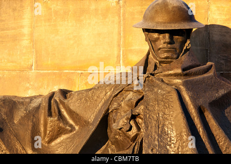 Die Fahrer und Scheibenwischer Memorial Statue in Melbourne Australien lebt verloren bei den kämpfen bei Ypern, WW1 Anzac Tag Stockfoto