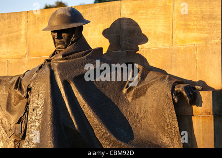 Die Fahrer und Scheibenwischer Memorial Statue in Melbourne Australien lebt verloren bei den kämpfen bei Ypern, WW1 Anzac Tag Stockfoto