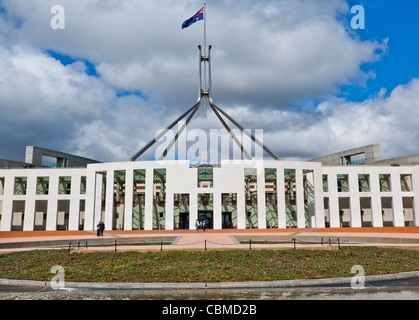 Australien, Australian Capital Territory, Canberra, Capital Hill, Ansicht des Parlaments der Commonwealth of Australia Stockfoto