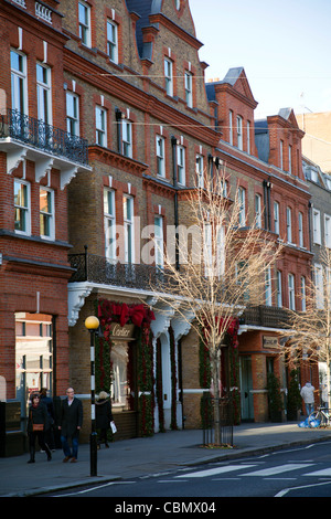Cartier und Geschäfte in der Sloane Street - Sloane Square - London UK Stockfoto