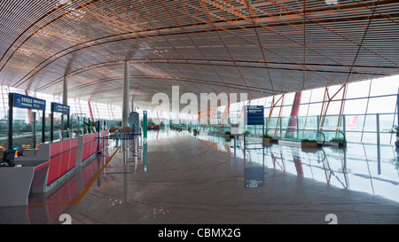 Ankunftshalle am Beijing International Airport China Peking, VR China, Volksrepublik China, Asien Stockfoto