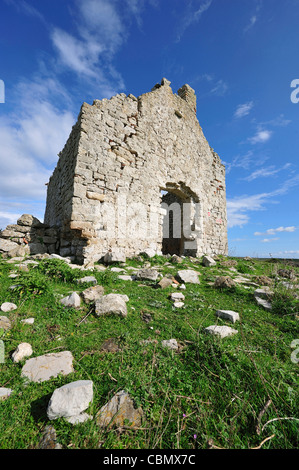 Altes Steinhaus auf der Insel Cres, Adria, Kroatien Stockfoto