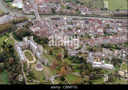 Luftaufnahme von Arundel, West Sussex Stockfoto