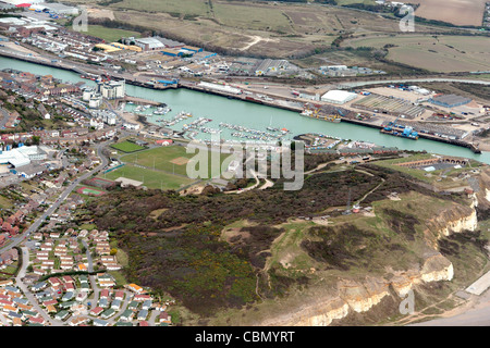 Luftbild von Newhaven Fort und HarbourSussex, England Stockfoto