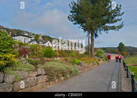 Grange über Sand, Promenade, Seenplatte, Cumbria, England Stockfoto