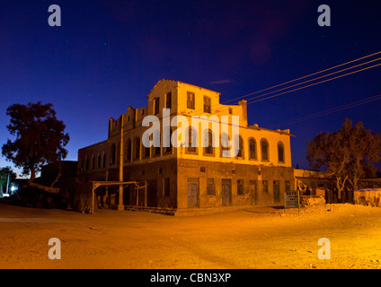 Ehemaligen Osmanischen Reiches Haus keine Menschen durch Nacht Berbera Somaliland Stockfoto