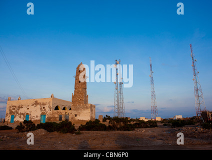 Zeila neue Moschee und Minarett In Zeila Somaliland Stockfoto
