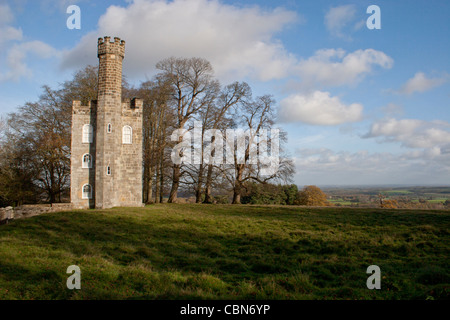 Upperton Denkmal, Petworth, West Sussex, England, eine Wohn Torheit sitzen in dem Nachlass von Petworth House Stockfoto