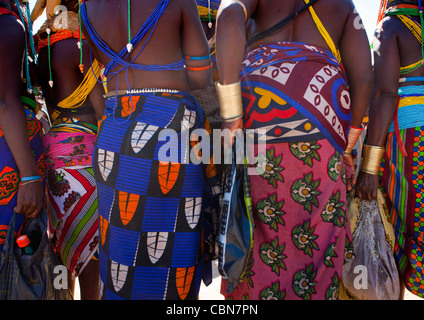 Mumuhuila Frauen Loinclothes, Dorf Hale, Huila Bereich, Angola Stockfoto