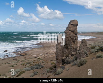 OLYMPUS Digitalkamera Landschaft aus der patagonischen Küste. OSO Marino Bay, Provinz Santa Cruz. Argentinien. Stockfoto