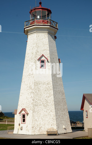 East Point Leuchtturm in Prince Edward Island, Kanada. Stockfoto