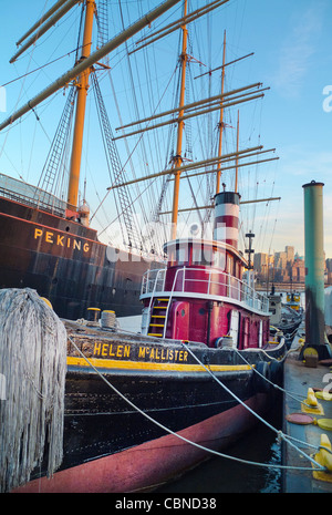 Peking-Schiff am South Street Seaport Museum Stockfoto