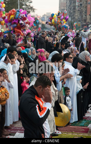 Feiern Eid el Adha, dem islamischen Opferfest, in Kairo Stockfoto