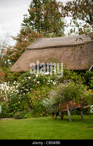 Der Cottage-Garten im September, RHS Rosemoor, Devon, England, Vereinigtes Königreich Stockfoto