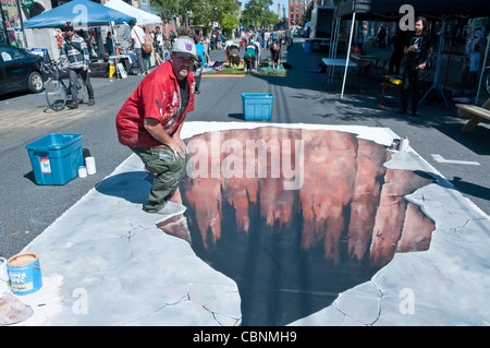 Künstler-St. Patrick Street Mile-End Montreal Stockfoto