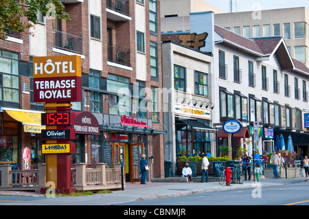 Côte des Neiges kommerzielle Straße Montreal Kanada Stockfoto