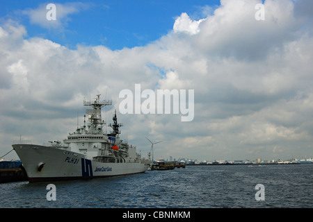 Japanisch-Coast Guard Schiff, Yokohama Bay, Japan Stockfoto