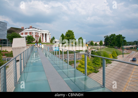 Chattanooga, Tennessee Hunter Museum of American Art, drei komplexe, Fußgänger Brücke von der Innenstadt entfernt Stockfoto