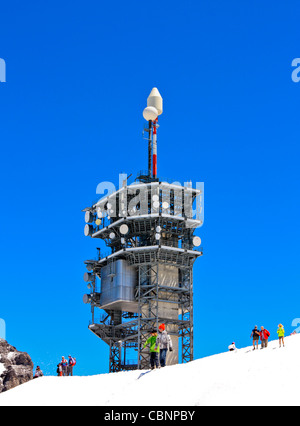 Communitation Turm auf Mount Titlis, Schweizer Alpen, Schweiz Stockfoto