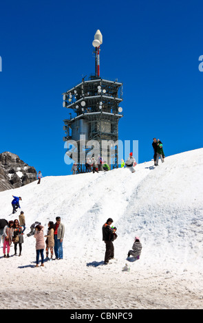 Communitation Turm auf Mount Titlis, Schweizer Alpen, Schweiz Stockfoto