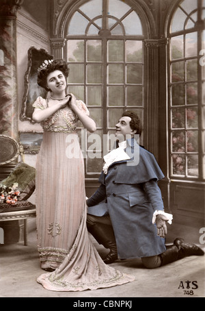 18. Jahrhundert Oberschicht Mann vorschlagen Stockfoto