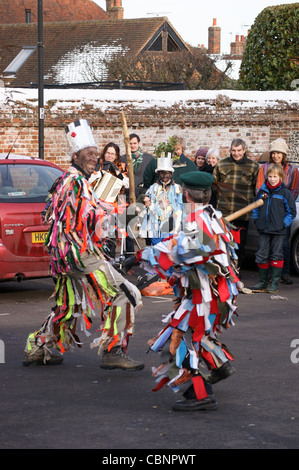 Odiham Mummers Boxing Day Leistung, Odiham, Hampshire, England Stockfoto