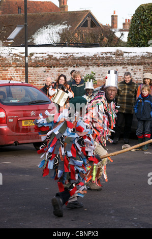 Odiham Mummers Boxing Day Leistung, Odiham, Hampshire, England Stockfoto