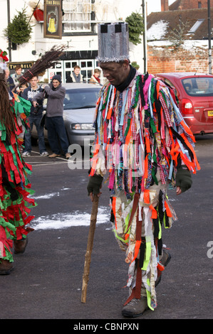 Odiham Mummers Boxing Day Leistung, Odiham, Hampshire, England Stockfoto