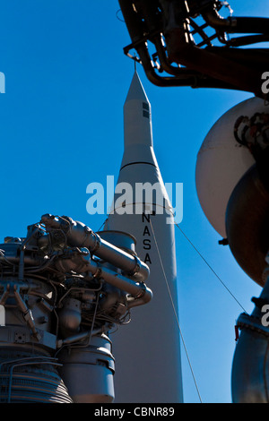 Rocket Garden am Kennedy Space Center Stockfoto