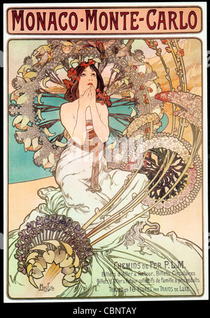 Alphonse Mucha Monaco Montecarlo Stockfoto