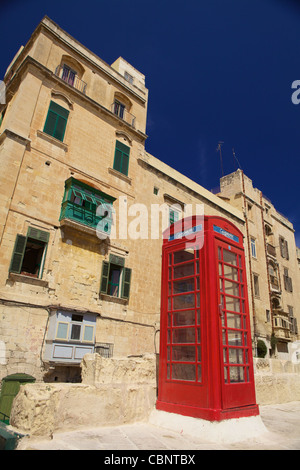 Bild des alten rote Telefonzelle in Valletta, Malta. Stockfoto