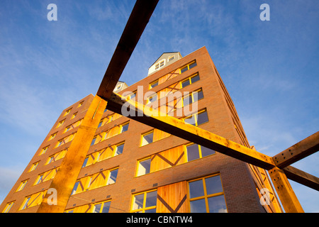 Riverside man in Middlesbrough, baut eines der grünsten neue im Vereinigten Königreich. Stockfoto