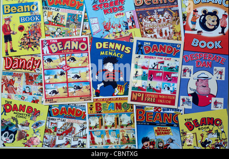 Beano Dandy The Golden Years Jigsaw Puzzle Kastenabdeckung Stockfoto