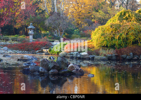 Japanischer Garten im Herbst Wroclaw/Breslau Polen Stockfoto