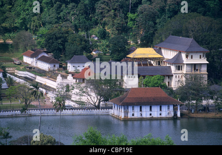 Überblick der Zahntempel (Sri Dalada Maligawa), Kandy, Sri Lanka Stockfoto