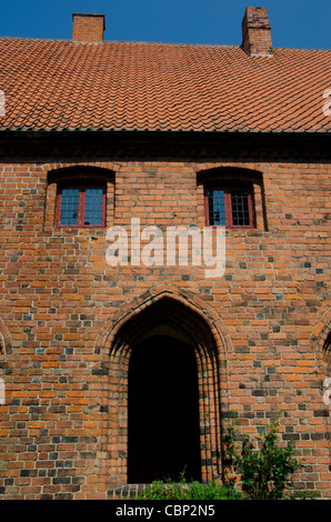 Dänemark, Helsingoer. Die Kirche von St. Mary & Kloster Unserer Lieben Frau, C. 1430, Hof. Stockfoto