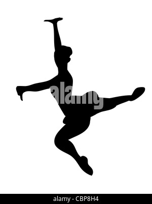 Ballett-Pose Silhouette Abbildung Stockfoto