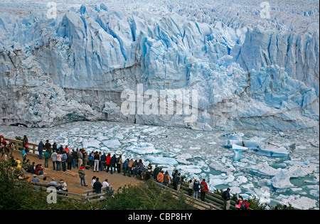 Perito Moreno-Gletscher. Los Glaciares National Park, Bereich El Calafate, Provinz Santa Cruz. Patagonien. Argentinien. Stockfoto