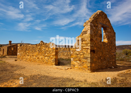 Ruinen von Kanyaka Homestead in der Nähe von Hawker in der Flinders Ranges im Outback South Australia, Australien Stockfoto