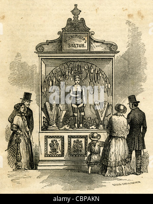 1854-Gravur, Dr. J.W. Phelp Beitrag zum Crystal Palace, zeigen anatomische und chirurgische Erfindungen in der Medizin. Stockfoto