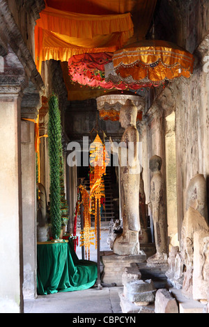 Buddha, Statue am Angkor Wat, Kambodscha Stockfoto