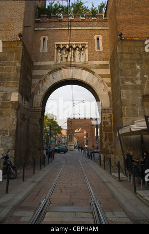 Porta Ticinese Tor Corso di Porta Ticinese Straße Mailand Lombardei Italien Europa Stockfoto