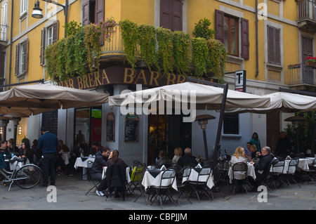 Via Brera Straße Brera Bezirk Zentrum Mailand Lombardei Italien Europa Stockfoto