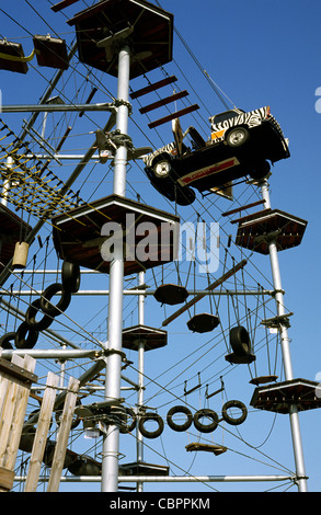 Hochseilgarten im Berliner Bezirk Mitte. Stockfoto