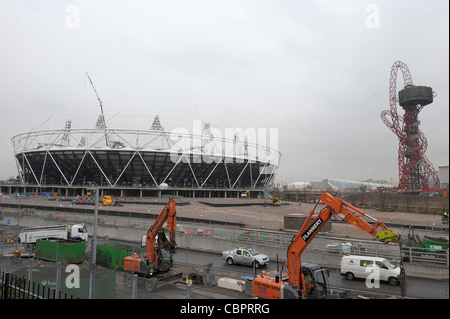 Allgemeine Ansichten der Baustelle Olympiapark Copyright Dezember 2011 (bewölkten Tag) - Bild Ben Pruchnie 2011 Stockfoto