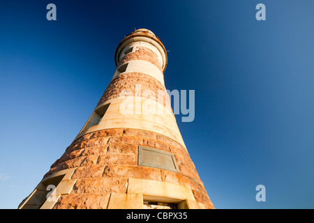 Der Leuchtturm am Ende der Roker Pier in Sunderland-Nord-Ost, UK. Stockfoto